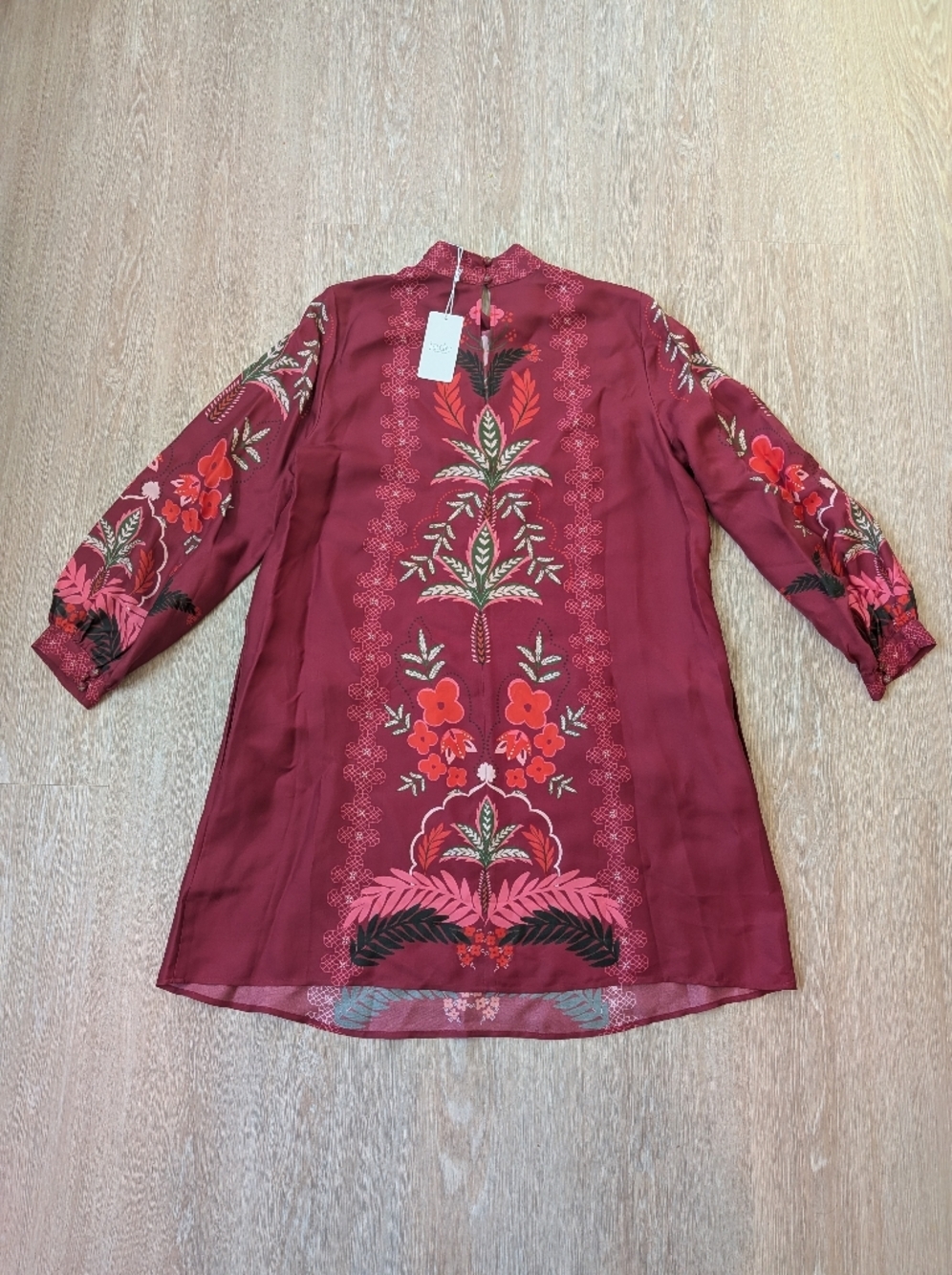 Johnny Was Dress Women's Medium Kalova Mini Caleta Cea Silk Blend NWT - Picture 7 of 13